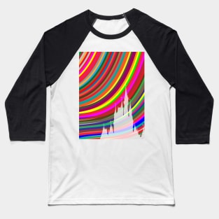 Rainbow Abstract Magic Castle Silhouette Baseball T-Shirt